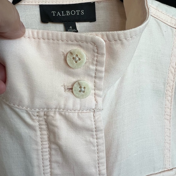 🆕 🌸 NWOT Talbots Blush Pink Utility Safari Jacket – Women’s Size 4 - Picture 4 of 14